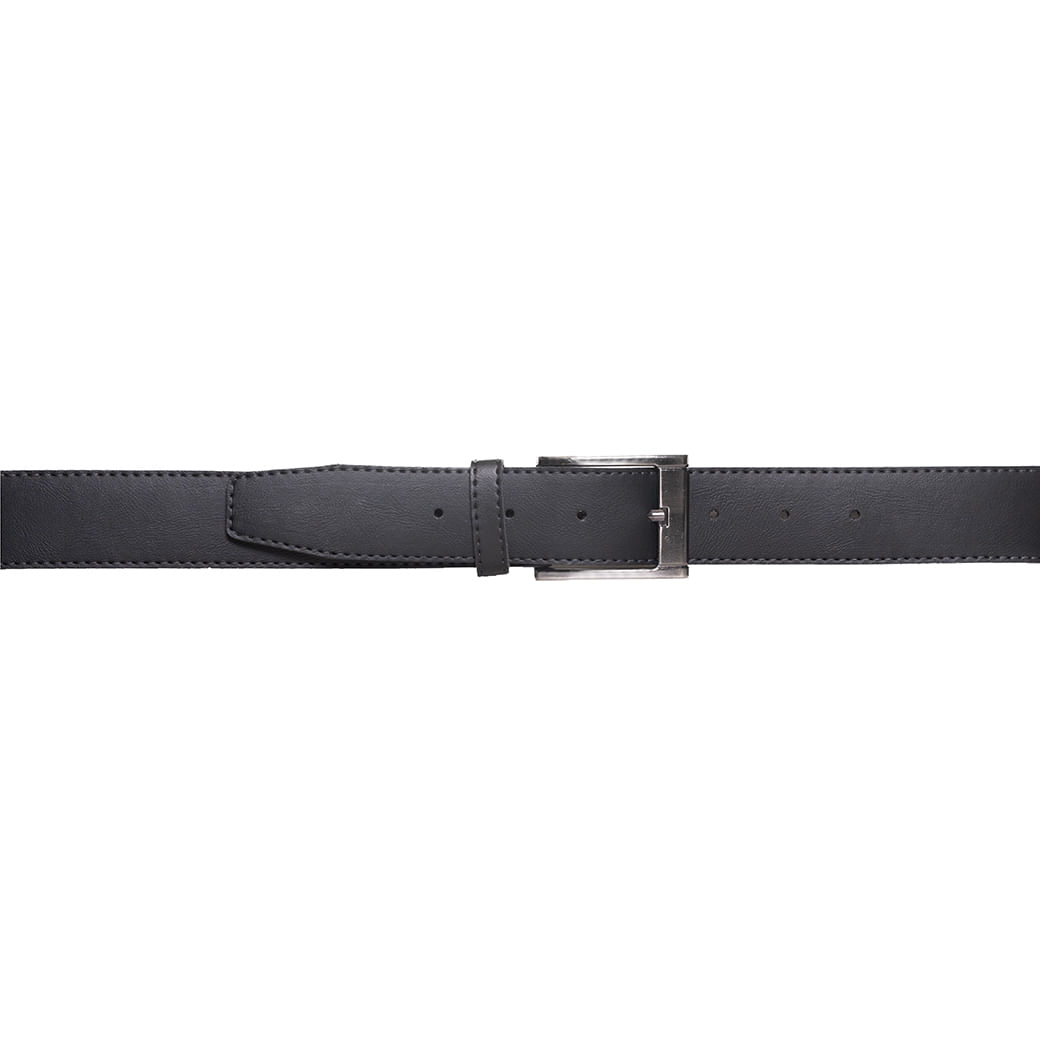 Cinto social masculino Couro Mania preto em PU com fivela metálica para uso casual
